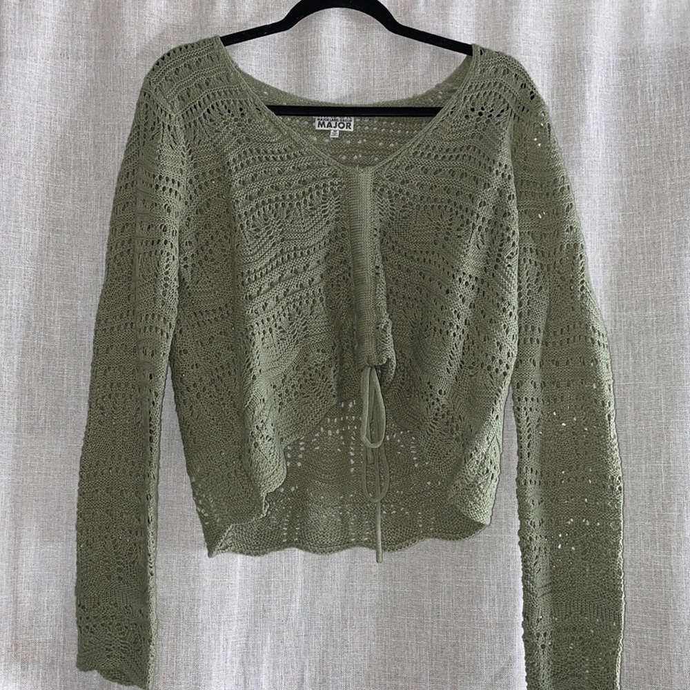 Green knitted sweater from Major Label Group size medium